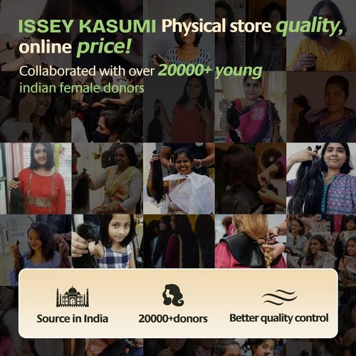 ISSEY KASUMI Raw Indian Human Hair Single Bundle,Triple Lifespan Than Regular Virgin Hair,In-Store Quality,Online Price! 100% Raw Indian Hair Bundles Water Wave Raw Hair Bundles 20 Inch