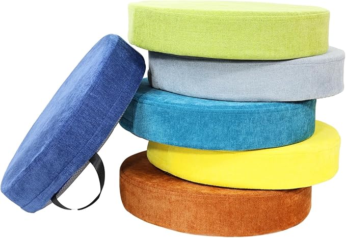 M Mute Touch 6 Pcs Flexible Floor Cushion for Classroom, Floor Cushions Easy to Clean and Carry,16''x16''x2'' Soft Cushion for Learning Sitting Daycare School Chair Yoga and Meditation (Chenille)