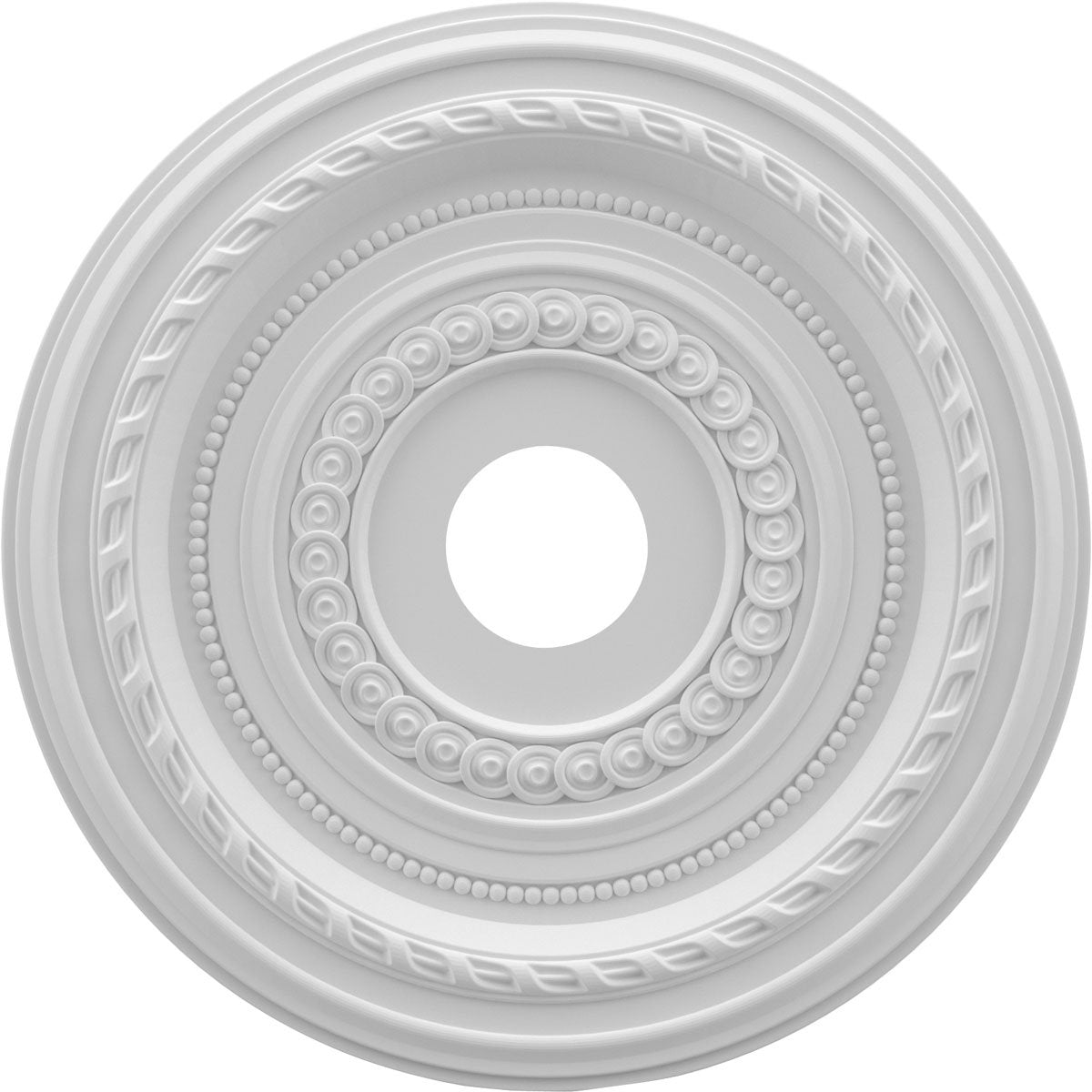 Ekena Millwork 19Od X 3 1/2Id X 1P Cole Thermoformed Pvc Ceiling Medallion (Fits Canopies Up To 5 1/8), Aged Copper