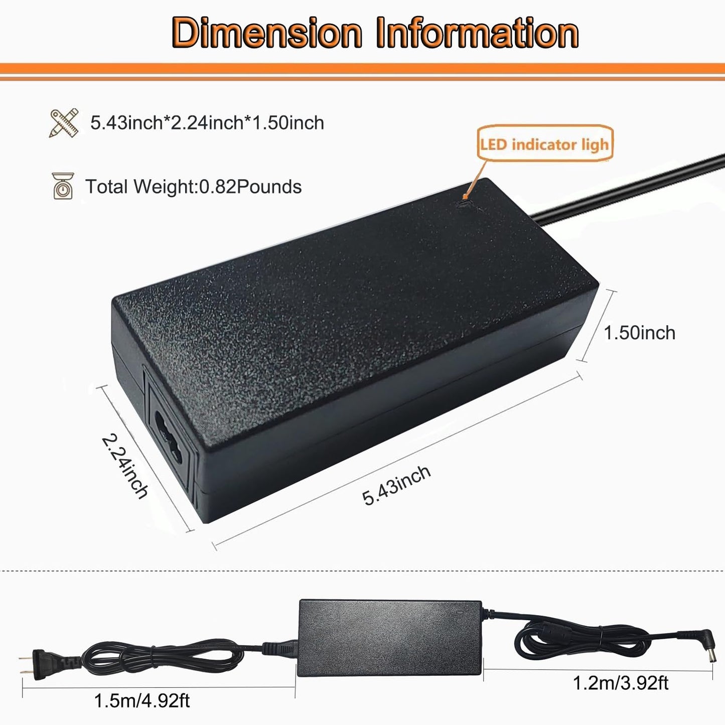 HUZUM Charger for Inogen One G1 G2 G3 G4 G5 Concentrator BA-301 BA-302 BA-303 BA-107 BA-106 BA-207 BA-503 BA-401 BA-403 BA-307 BA-306 Oxygen Concentrator Power Adapter Cord