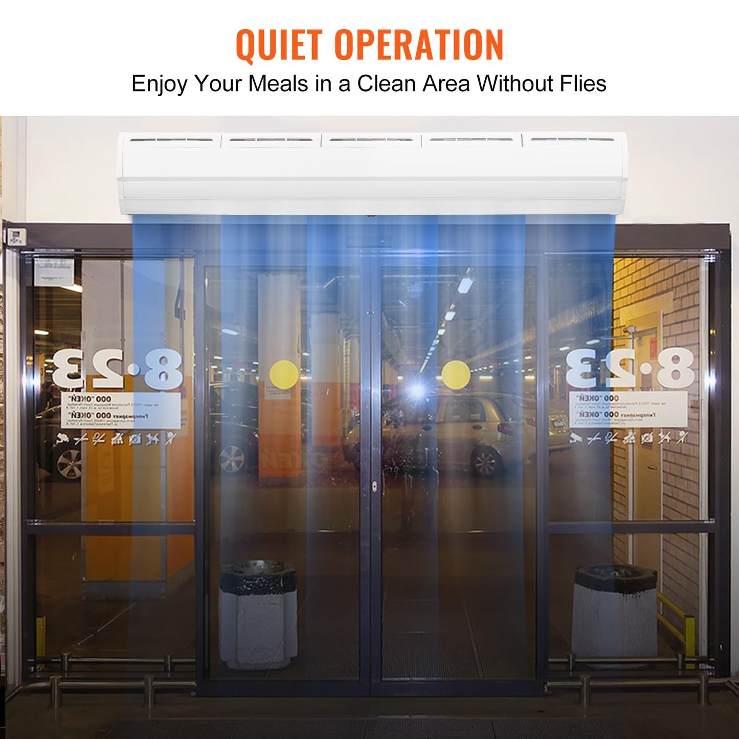 Vevor 60 Commercial Indoor Air Curtain Super Power 2 Speeds 1500Cfm, Wall Mounted Air Curtains For Doors, Indoor Over Door Fan W