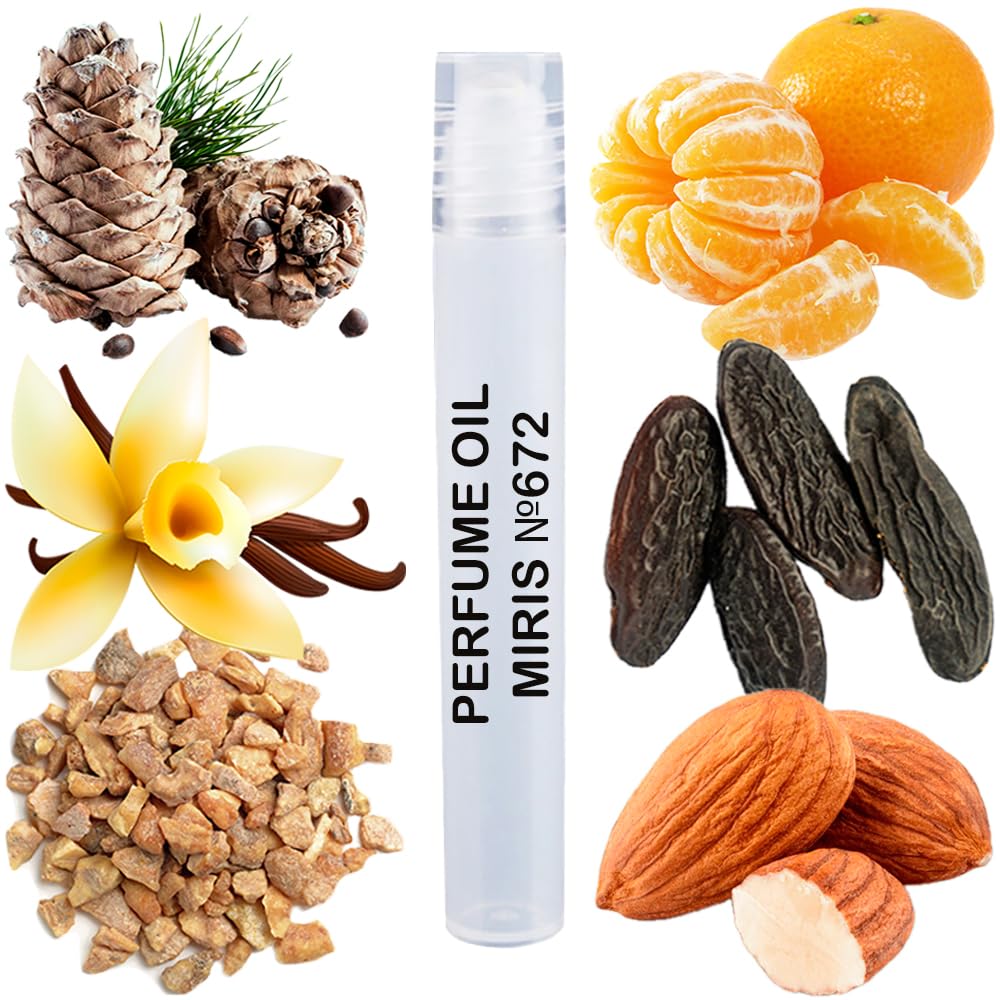 MIRIS No. 672, Inspired by Give Pi, Long-Lasting Perfume Oil for Men Roll-On, Rollerball 0.34 Fl Oz / 10 ml