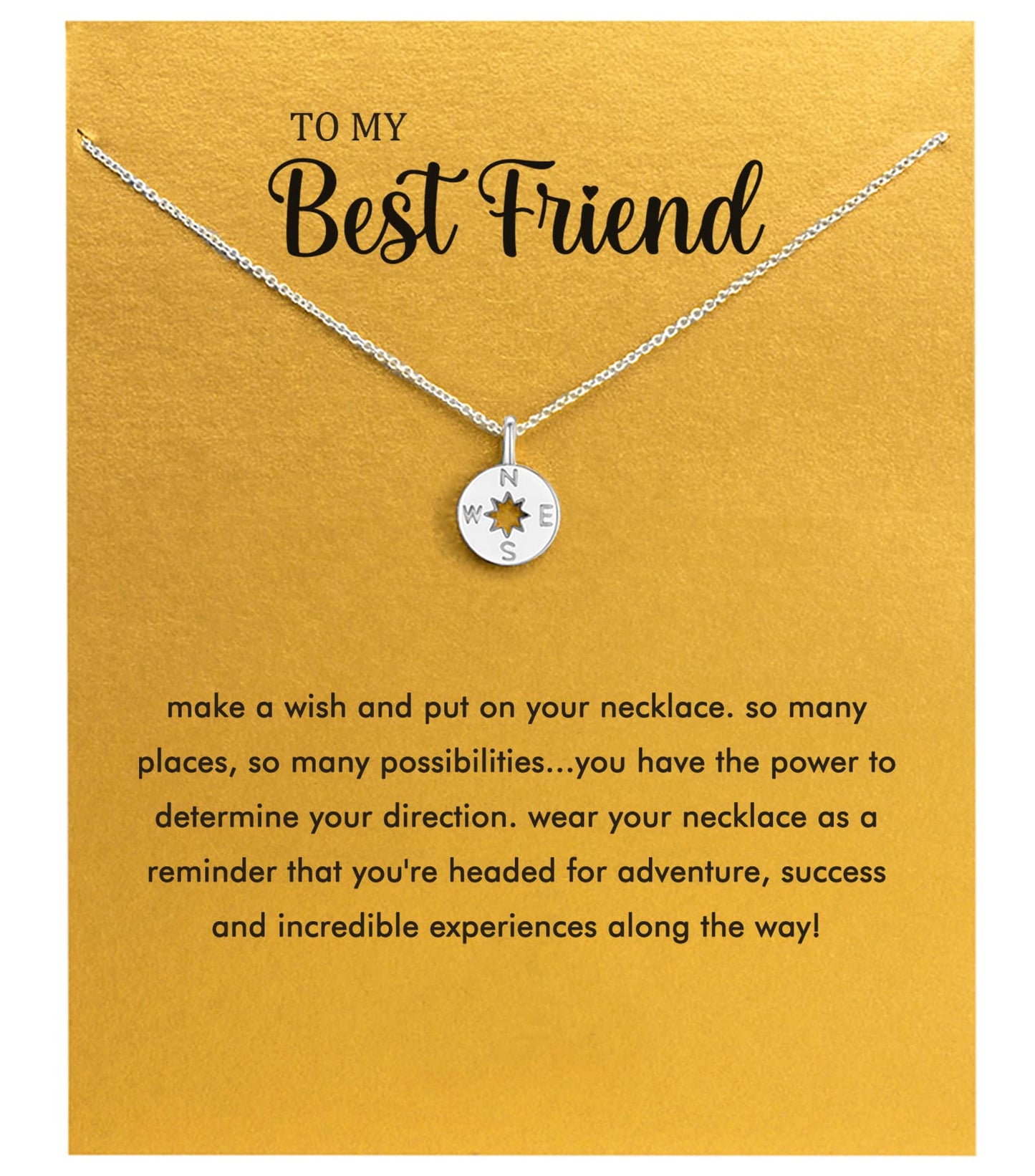 Best Friend Necklace Gifts for Best Friend Friendship Gifts Compass Necklace for Women(compass-bff)