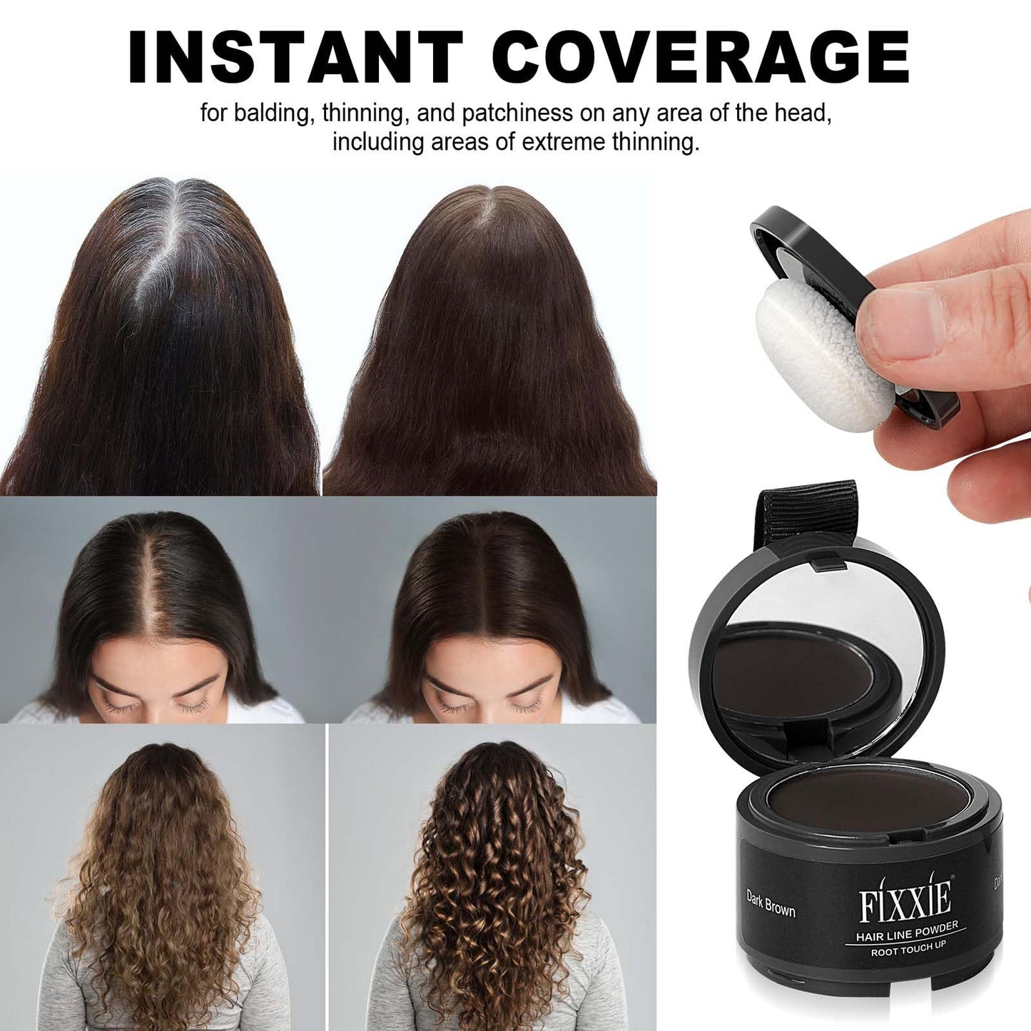 Hairline Light Blonde Root Touch Up Powder - Instant Hair Loss Concealer for Thinning Hair, Windproof & Sweatproof Cover Up With