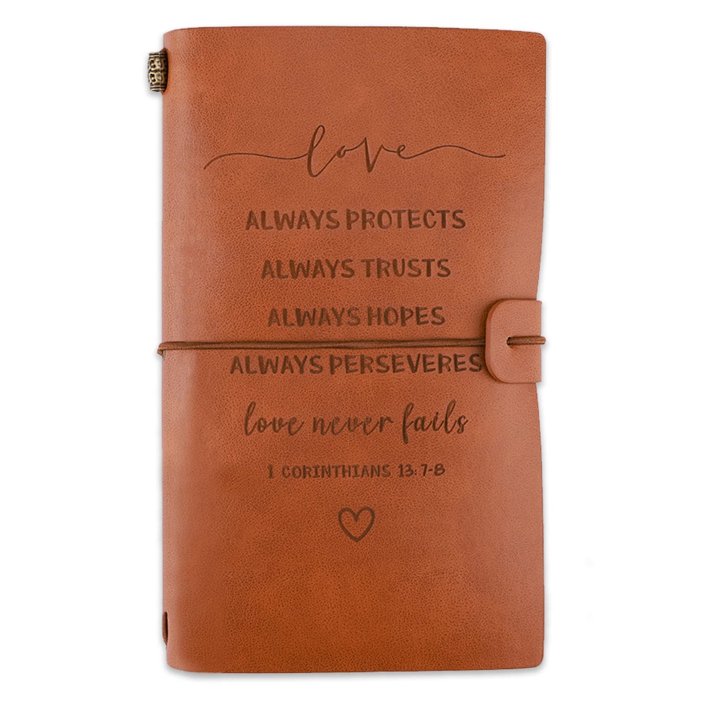 Engraved Leather Journal for Him/Her, Valentines Day Gifts for Husband from Wife, Romantic Present for Boyfriend Girlfriend, Travel Journal Gift for Engagement Wedding Anniversary Birthday