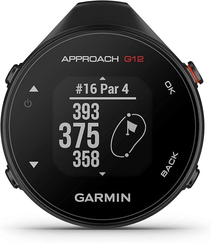 Garmin Approach G12 (Renewed), Clip-on Golf GPS Rangefinder, 42k+ Preloaded Courses, 010-02555-00