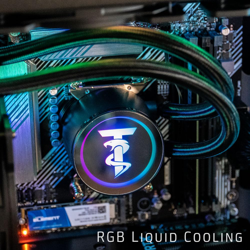 Viprtech Ghost 3.0 Liquid-Cooled Pc - Amd Ryzen 5 5600X (4.6Ghz Turbo), Rtx 4060 8Gb, 32Gb Ddr4 3200, 1Tb Nvme Ssd, Vr-Ready, St