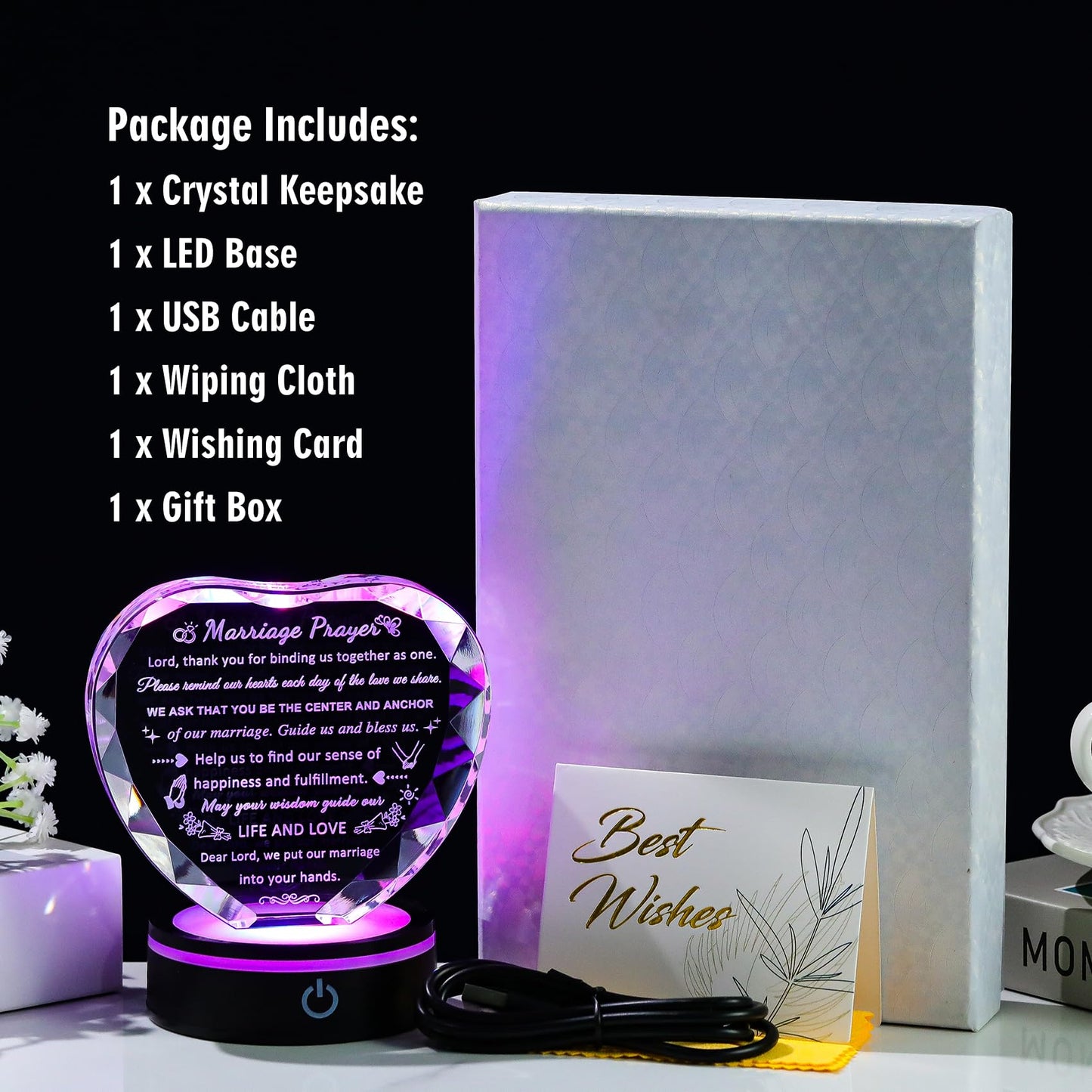 Wedding Gifts for Couples 2025, Marriage Prayer Plaques - Best Anniversary Wedding Gifts for Newlyweds - Just Married Bridal Shower Gift for Bride and Groom