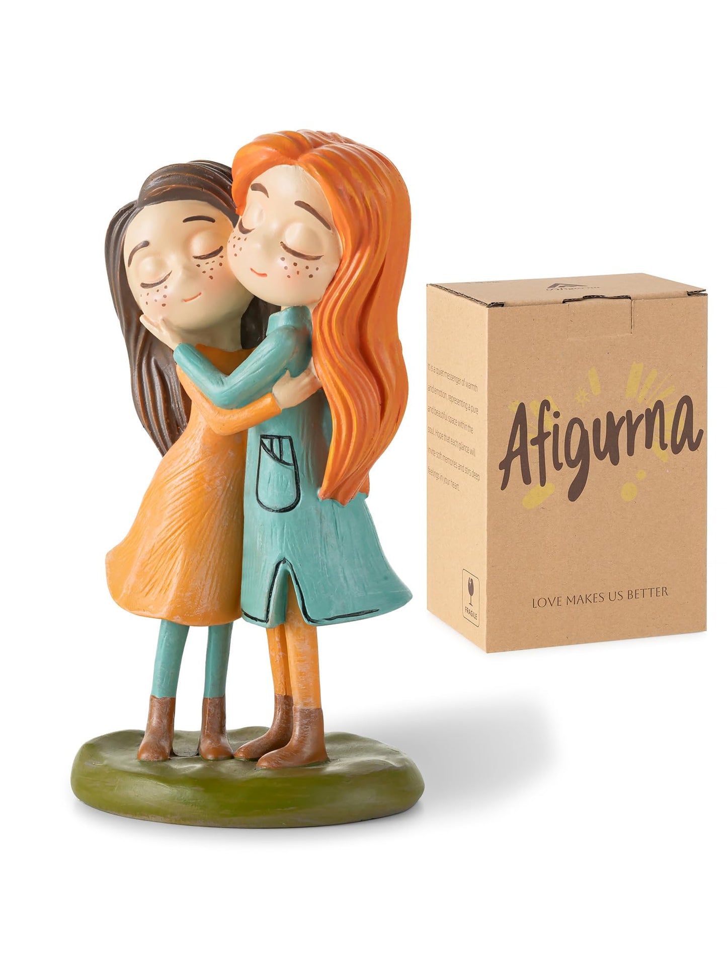 Afigurna Sister Birthday Figurine Gifts: Embracing Sister Gifts from Sister - Sentimental Gifts for Best Friend - Unique Bestie Little Sister Presents for Christmas Friendgiving
