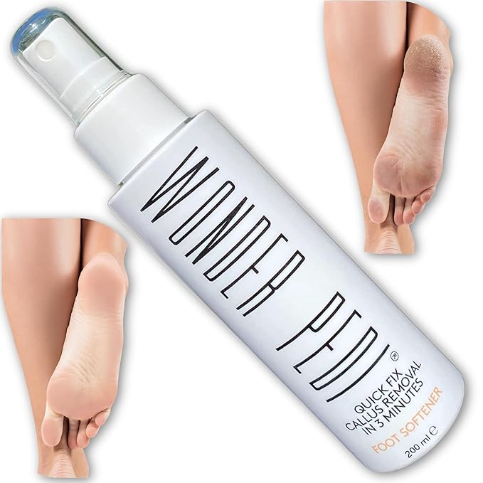 Callus Remover - Three Minutes Fix- Foot File Rasp - Instant Foot Exfoliating Softener Peel Spray, Heels Callus Scrubber File - Home Spa Pedicure Treatment. Wonder Pedi