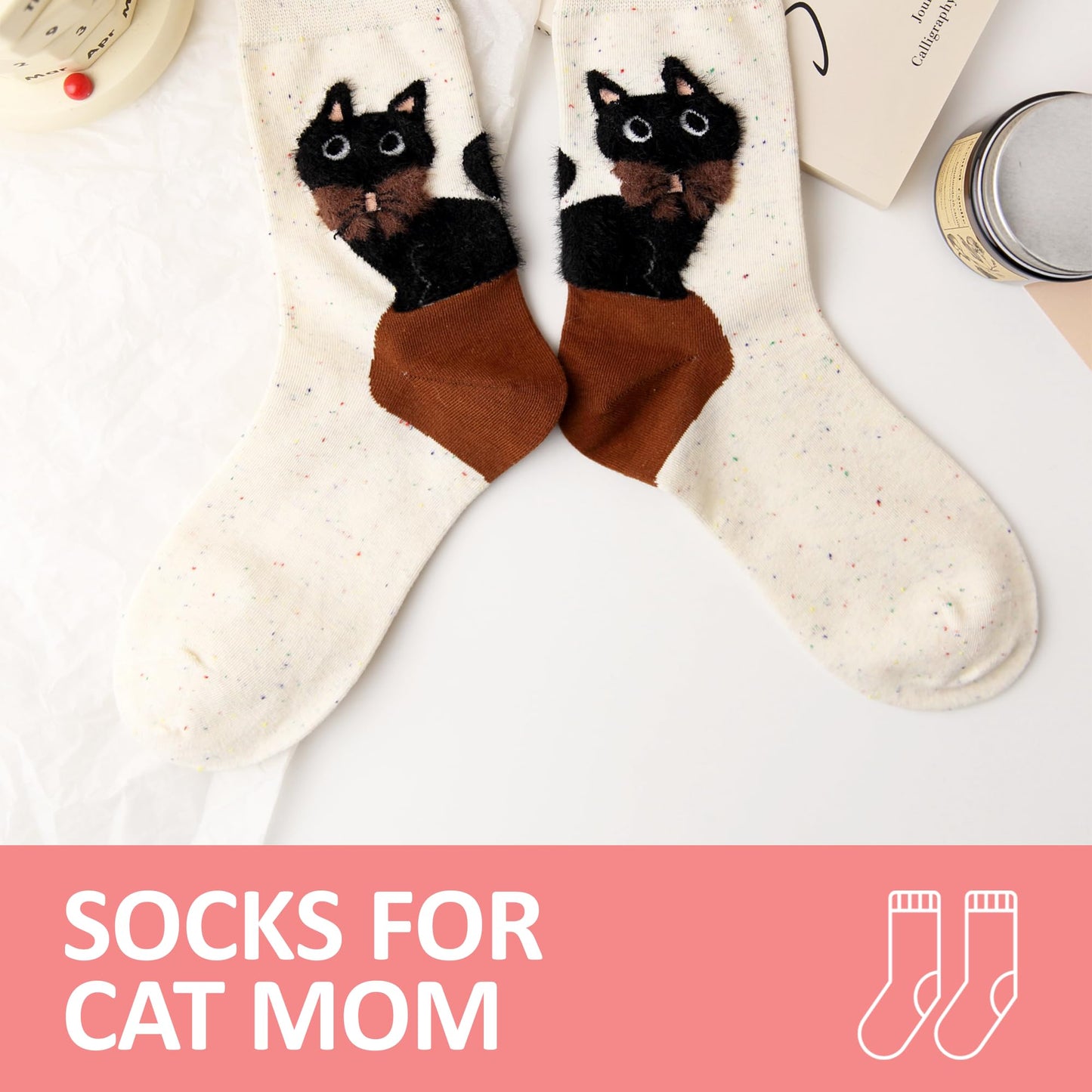 Cat Lover Gifts For Women, Cat Mom Gifts, Cat's Themed Box For Crazy Cats Lady, Mothers Day Gift For daughter, Christmas Birthday Gift For Cats Lovers Bestfriend Coworke Daughter with 16 oz Glass Cup