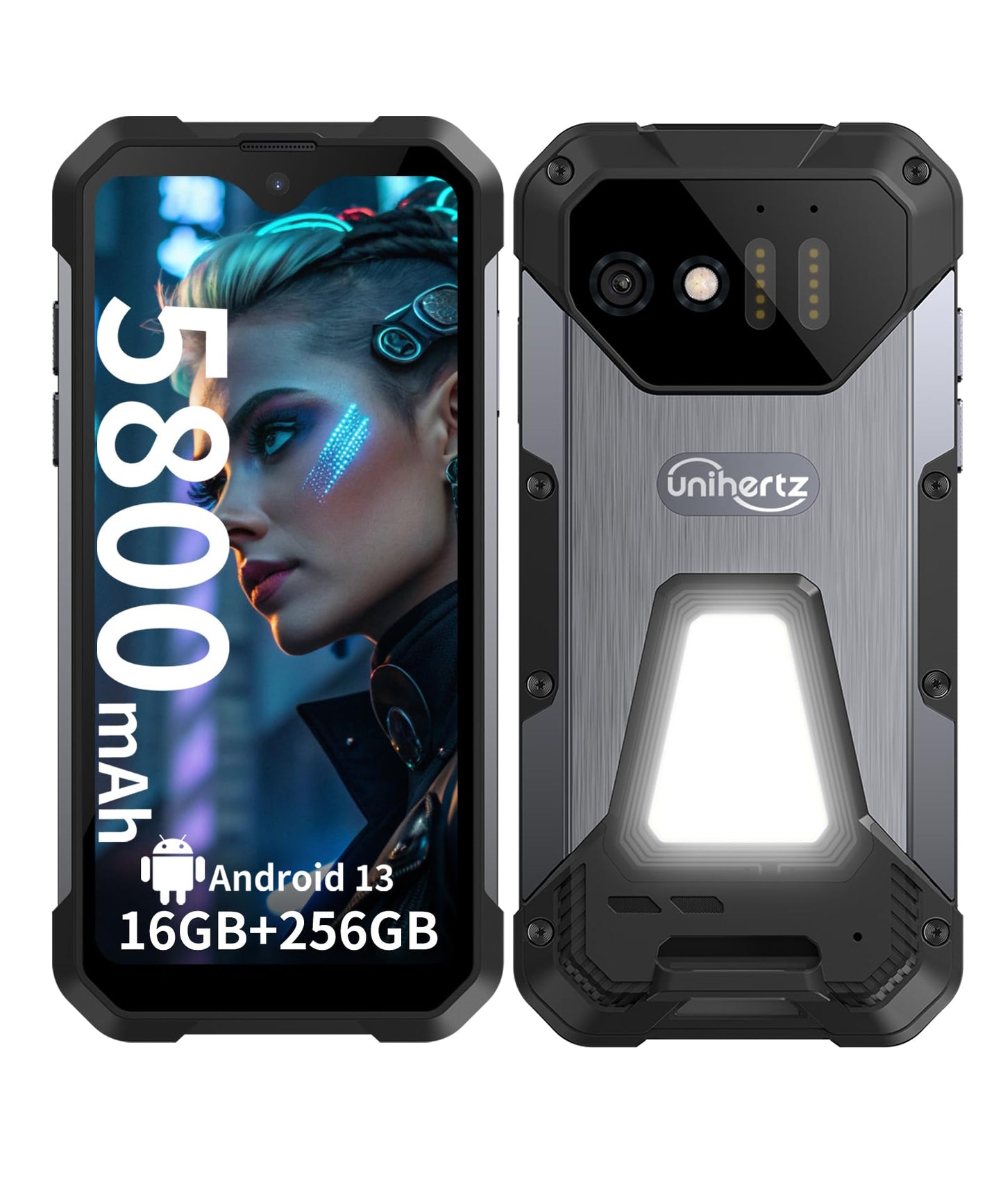 8849Pro Tank Mini, 4.3 Android 13 Outdoor Rugged Smartphone Unlocked, Waterproof 4G Mobile Cell Phones With Camping Light, 15Gb