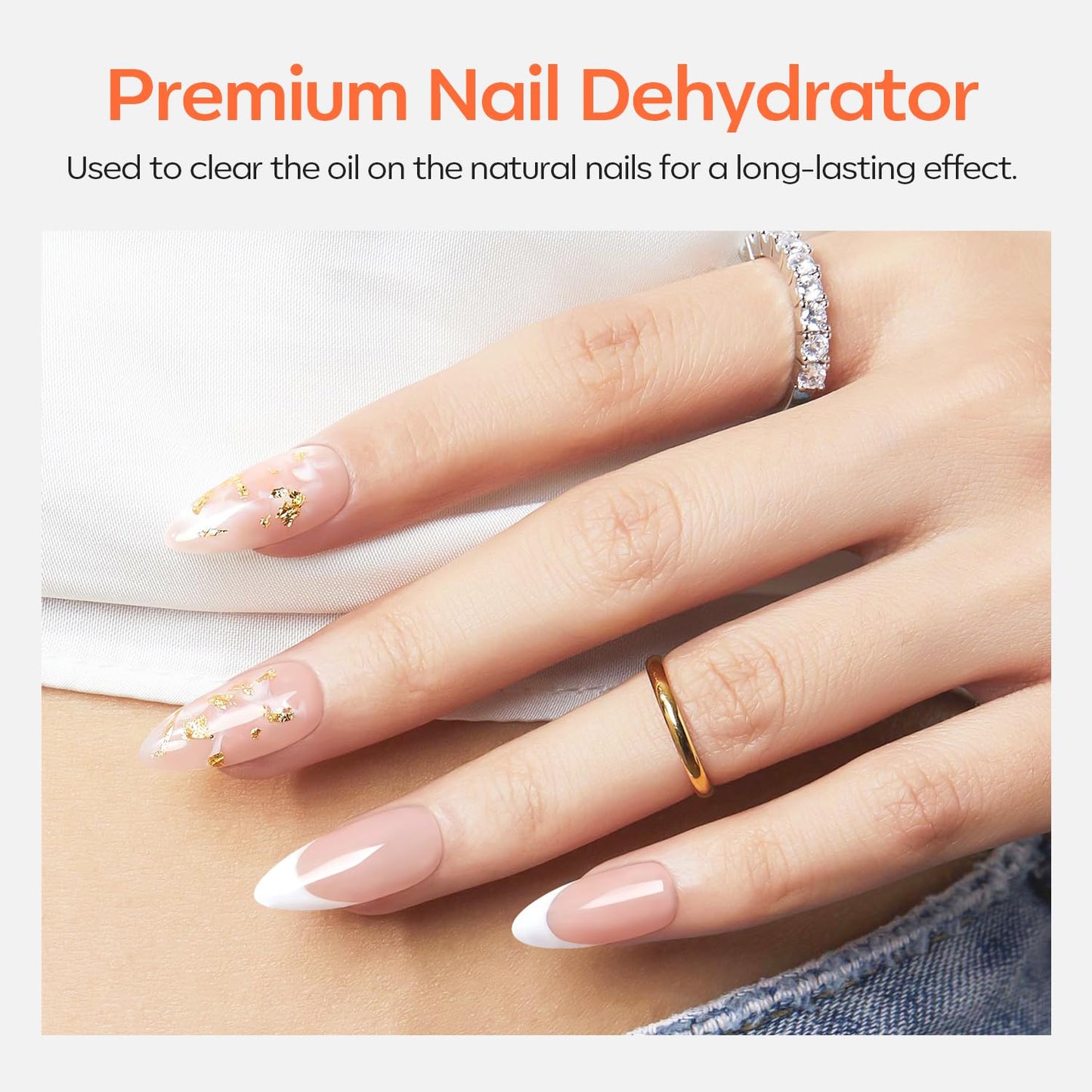 modelones Nail Dehydrator, 30 ml Nail Prep Dehydrator for Press Ons/Acrylic Nails/Gel Polish, Acid Free Natural Prep Dehydrate A