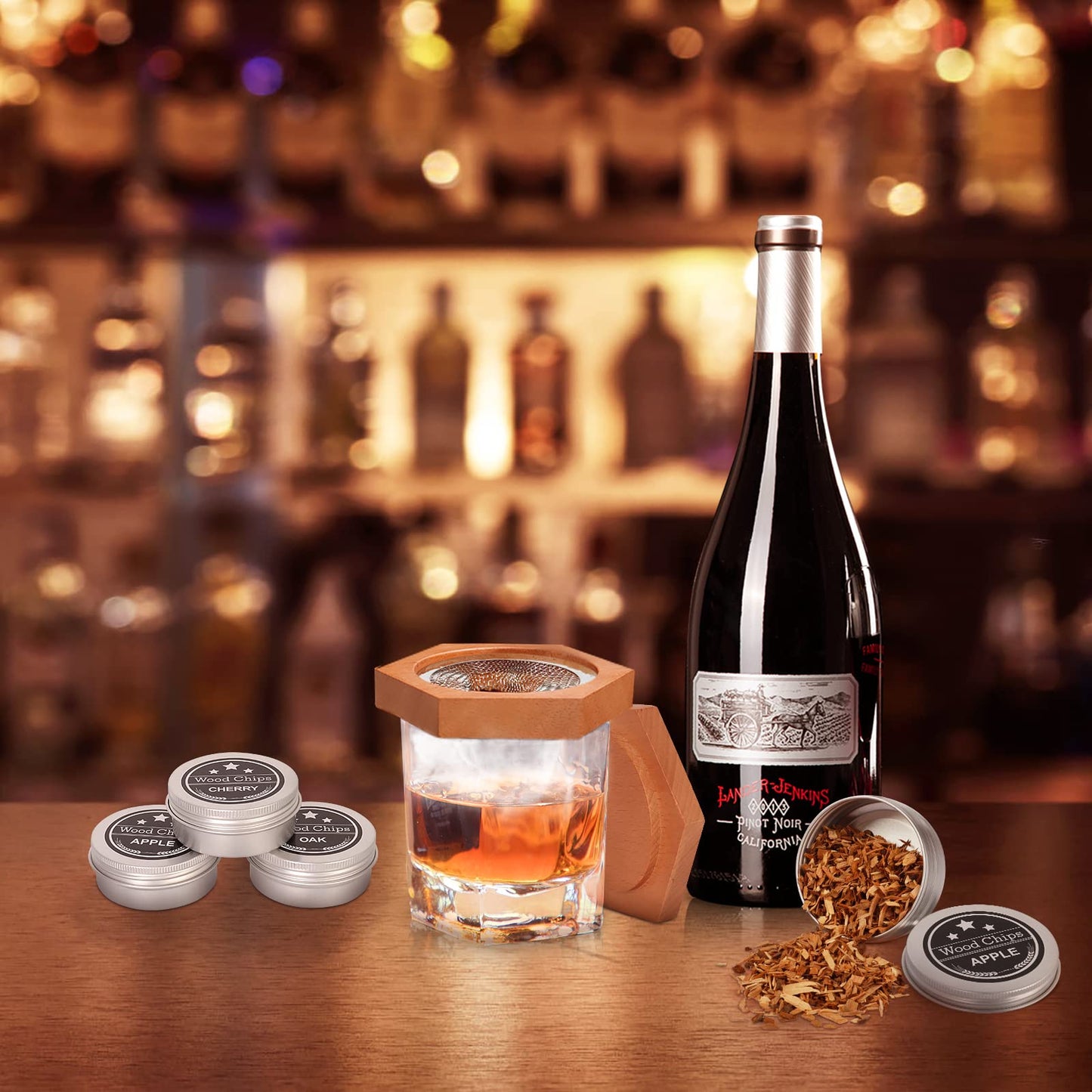 WEICHA Bourbon Whiskey Gifts for Men Dad - Cocktail Smoker Kit with Torch, Birthday Anniversary Unique Gifts for Dad Boyfriend Husband Grandpa, Smoked Bourbon Kit, Mens Gifts Ideas