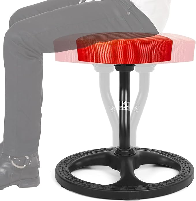 Upaloop ADHD Chair for Kids, Yoga Chairs for Adults, Wobble Stool Active Flexible Seating Desk Chair with Non-Slip Base and Washable Seat Cover for Stability, Balance, Yoga, Office, School, Classroom