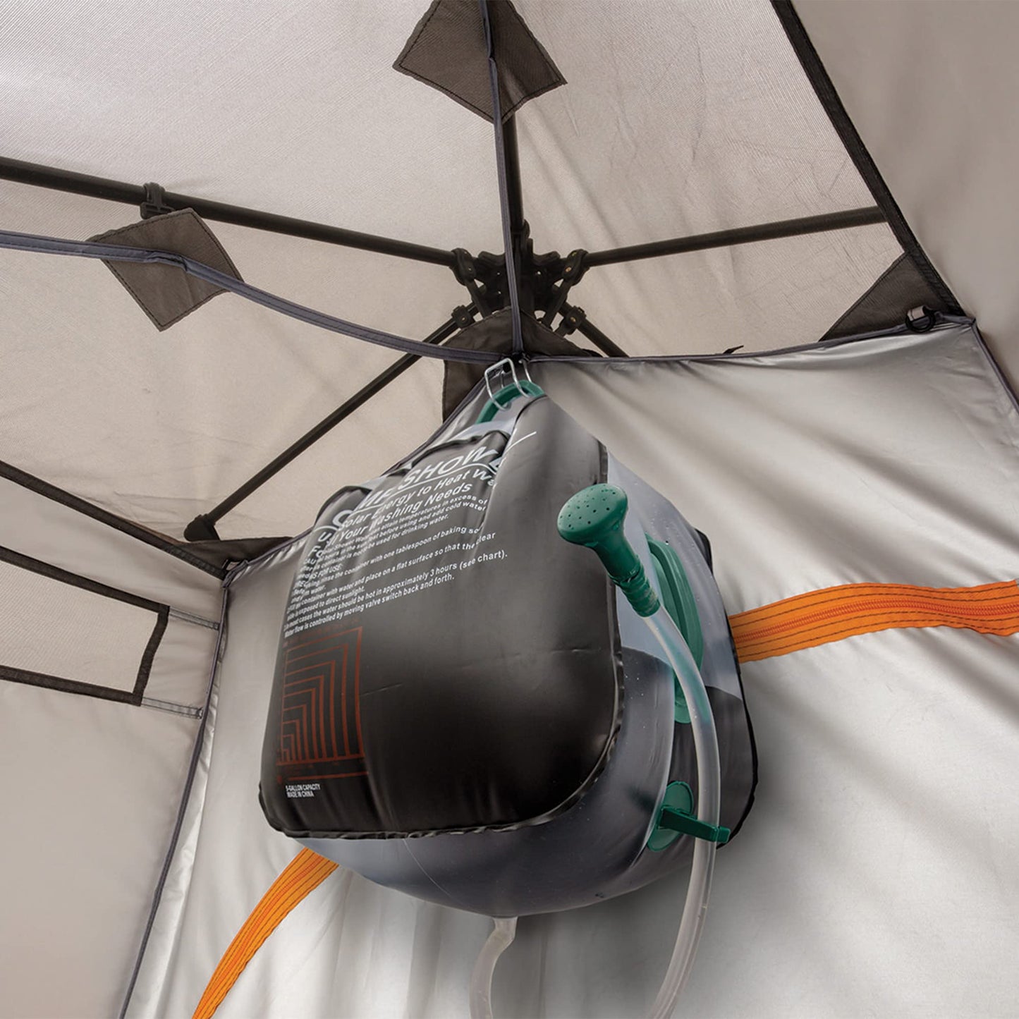 Bushnell Shower Tent with Instant Setup Technology | Shield Series 2 Room Shower Tent for Family Camping, Hunting, Hiking | Solar Water Reservoir Included