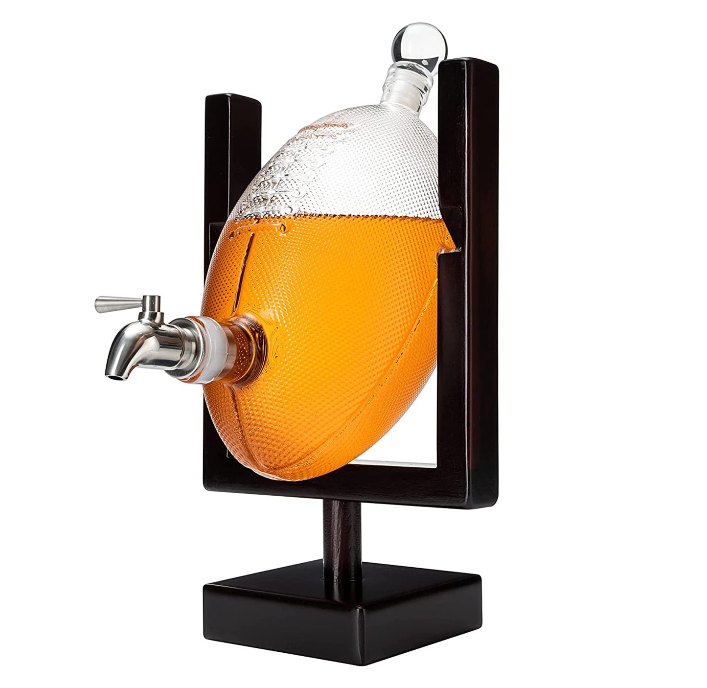 Football Gifts for Men Dad - Whiskey Decanter with Upright Field Goal Holder, Decanter Set & Glasses, Birthday Gift Ideas from Daughter Son, Retirement Bar Stuff Father, Him Brother, Bar