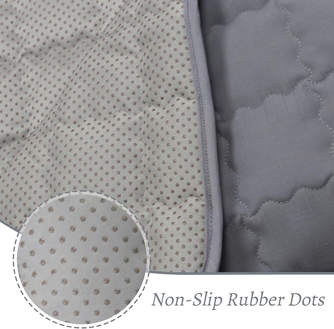Grounding Mat, 24x35 Inch, Cotton Grounding Pad with Silver Fiber, Grounding Mat for Feet, Improves Sleep Wellness, Gray