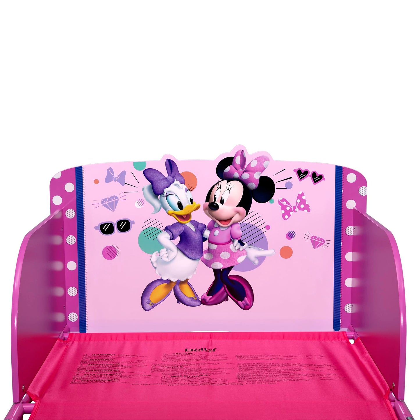 Delta Children - Disney Minnie Mouse Wood and Metal Toddler Bed, Pink