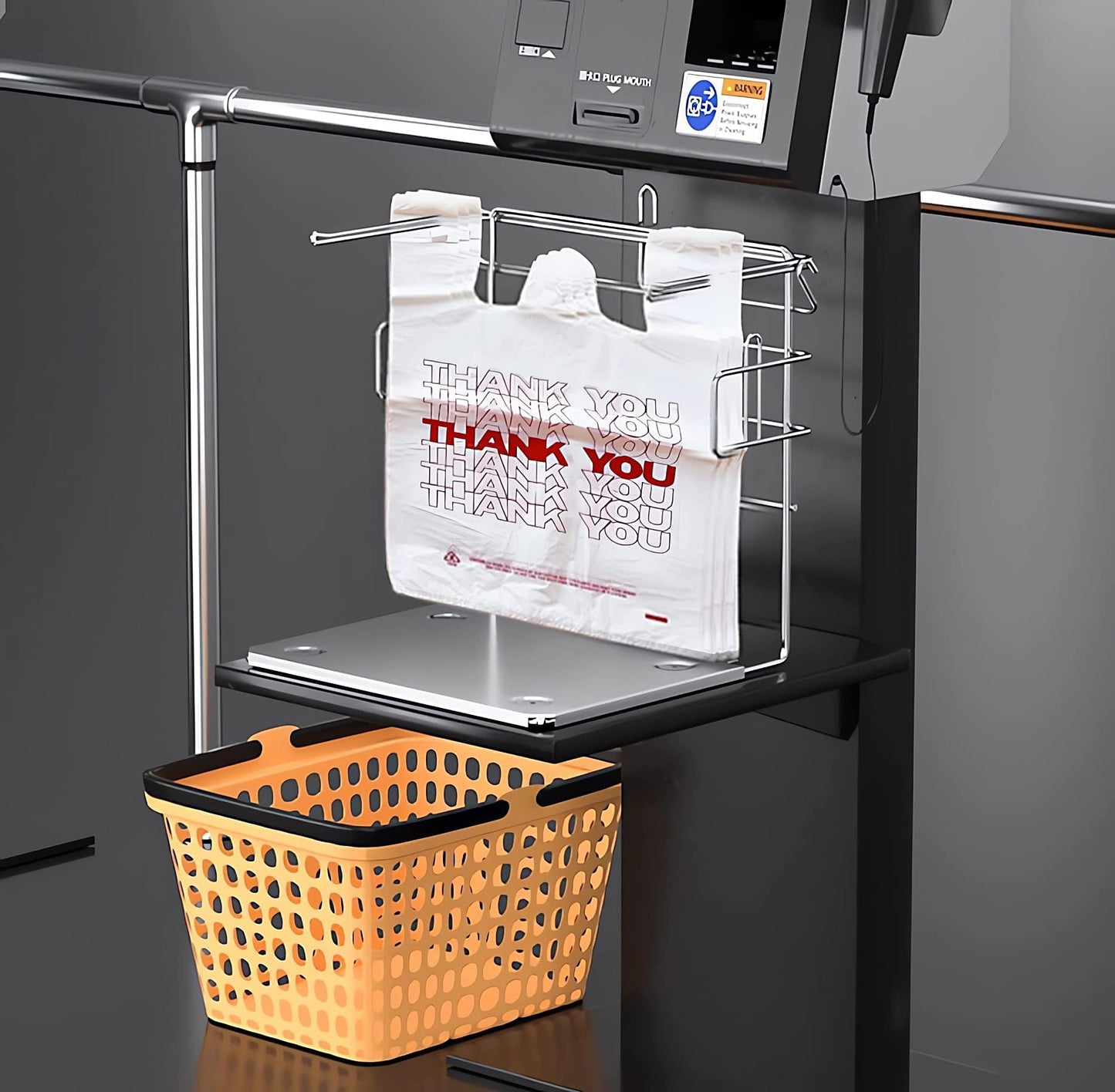 TashiBox 1000 Ct plastic bags/Shopping Bags/Thank You Bags/Reusable and Disposable Grocery Bags - Measures 11.5" X 6.25" X 21", 15mic, 0.6 Mil