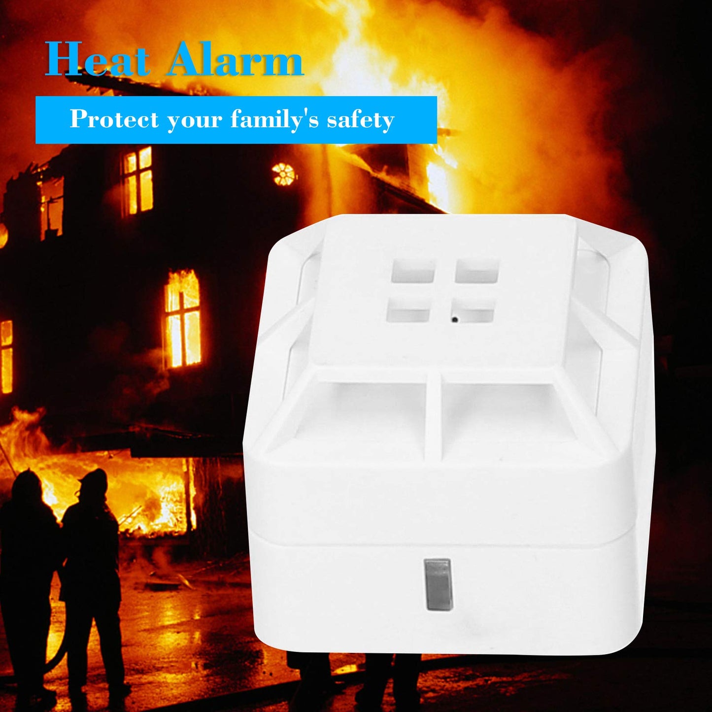 Splenssy Heat Alarm Heat Detector, Fixed Point Thermal Alarm, A1 Level, Alarm Temperature 55°C-65°C, Battery Powered, 85dB Alarm Sound for Home Kitchen Garage Boiler Houses