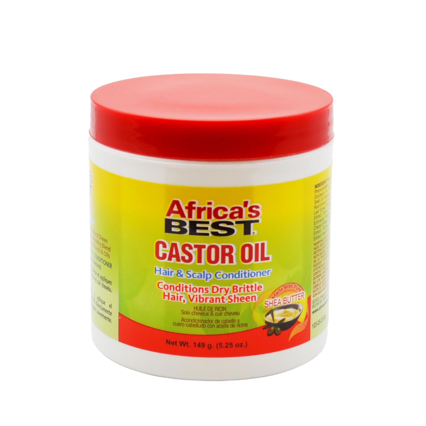Africa's Best Castor Oil Hair & Scalp Conditioner, Lightweight Formula, Conditions and Moisturizes Scalp, Fortifies your Hair, F