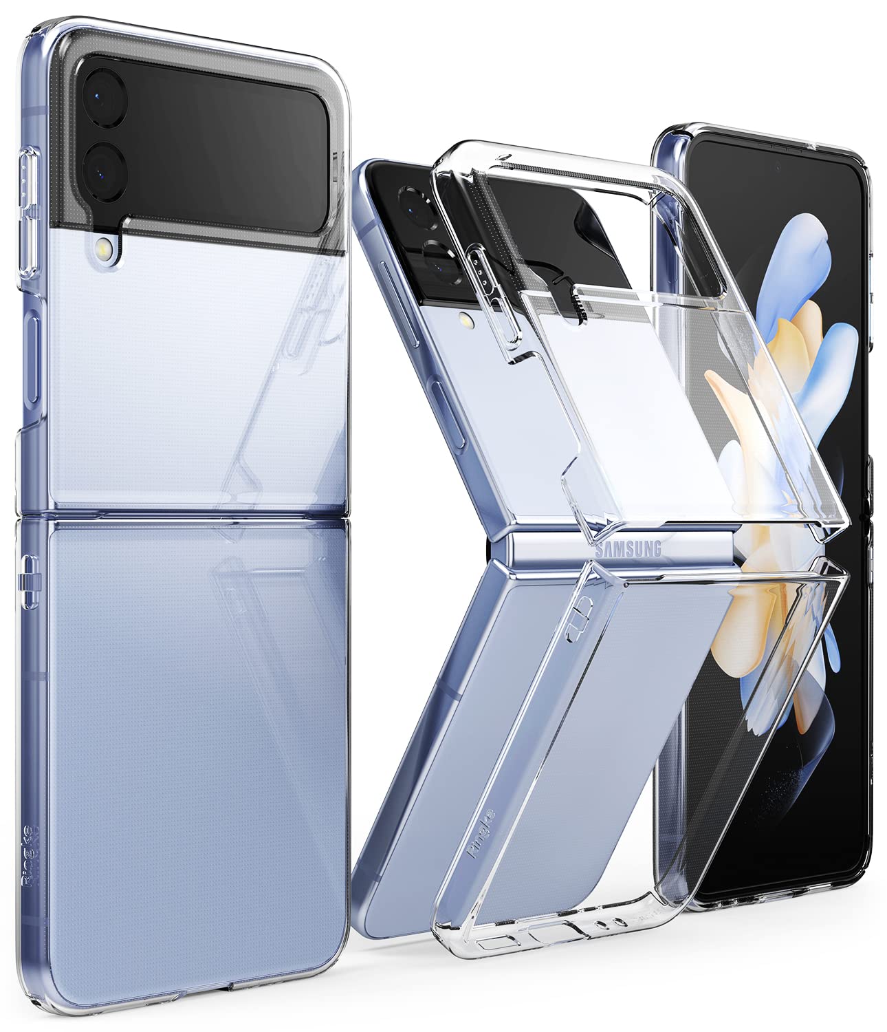 Ringke Slim [Anti-Yellowing Material] Compatible With Samsung Galaxy Z Flip 4 5G Case (2022) For Minimalist Yet Sturdy, Solid Sl