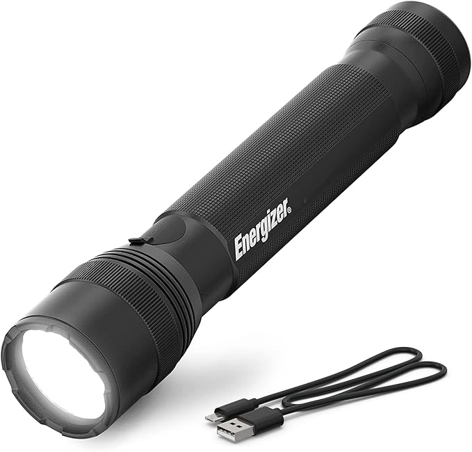 Energizer TacR-1000 Flashlight Rechargeable, Bright Rechargeable Tactical Flashlight for Emergencies and Camping Gear, Wat...