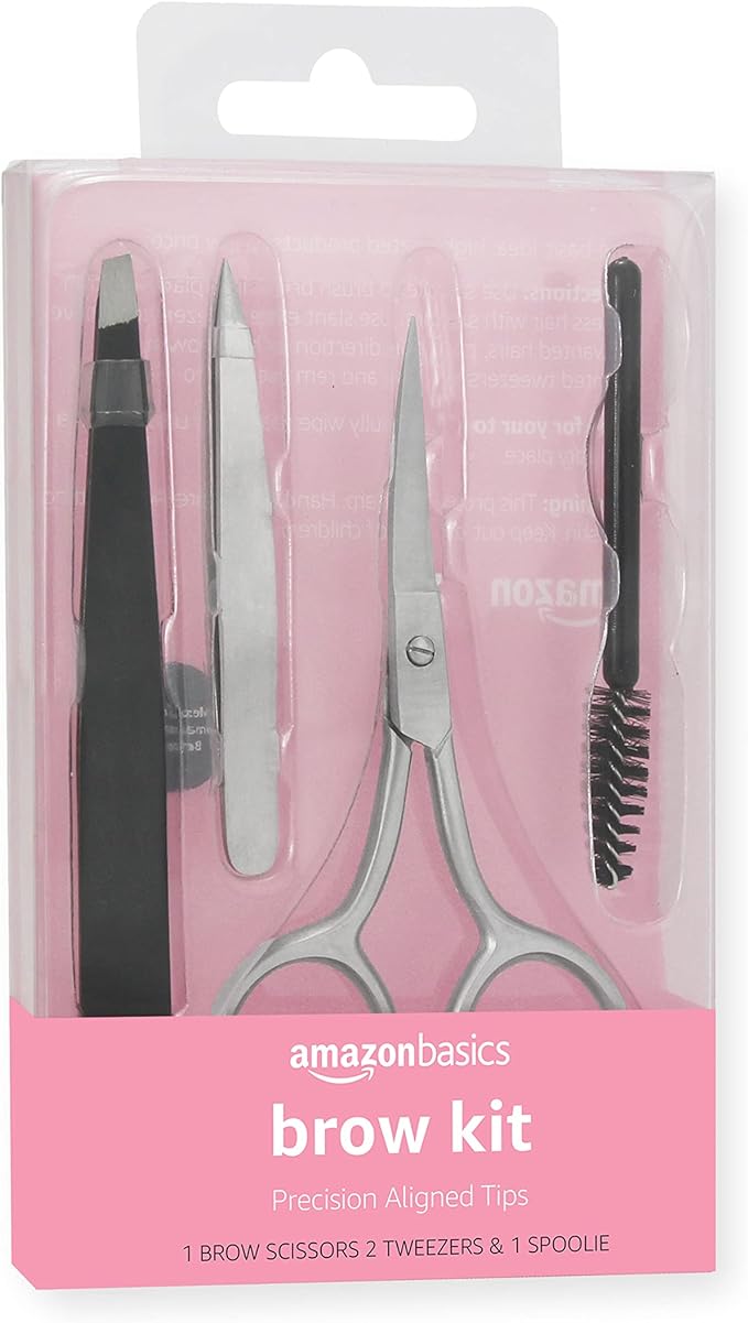 Amazon Basics 4 Piece Brow Kit, black