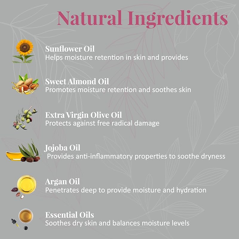 J&L Naturals | Face & Body Oil for Oily, Sensitive, Dry, Combination, Mature, & Dull Skin Types | With Jojoba Oil, Grapeseed Oil, Sunflower Oil, & More (1 Fl Oz (Pack of 2), Hydrate (dry))