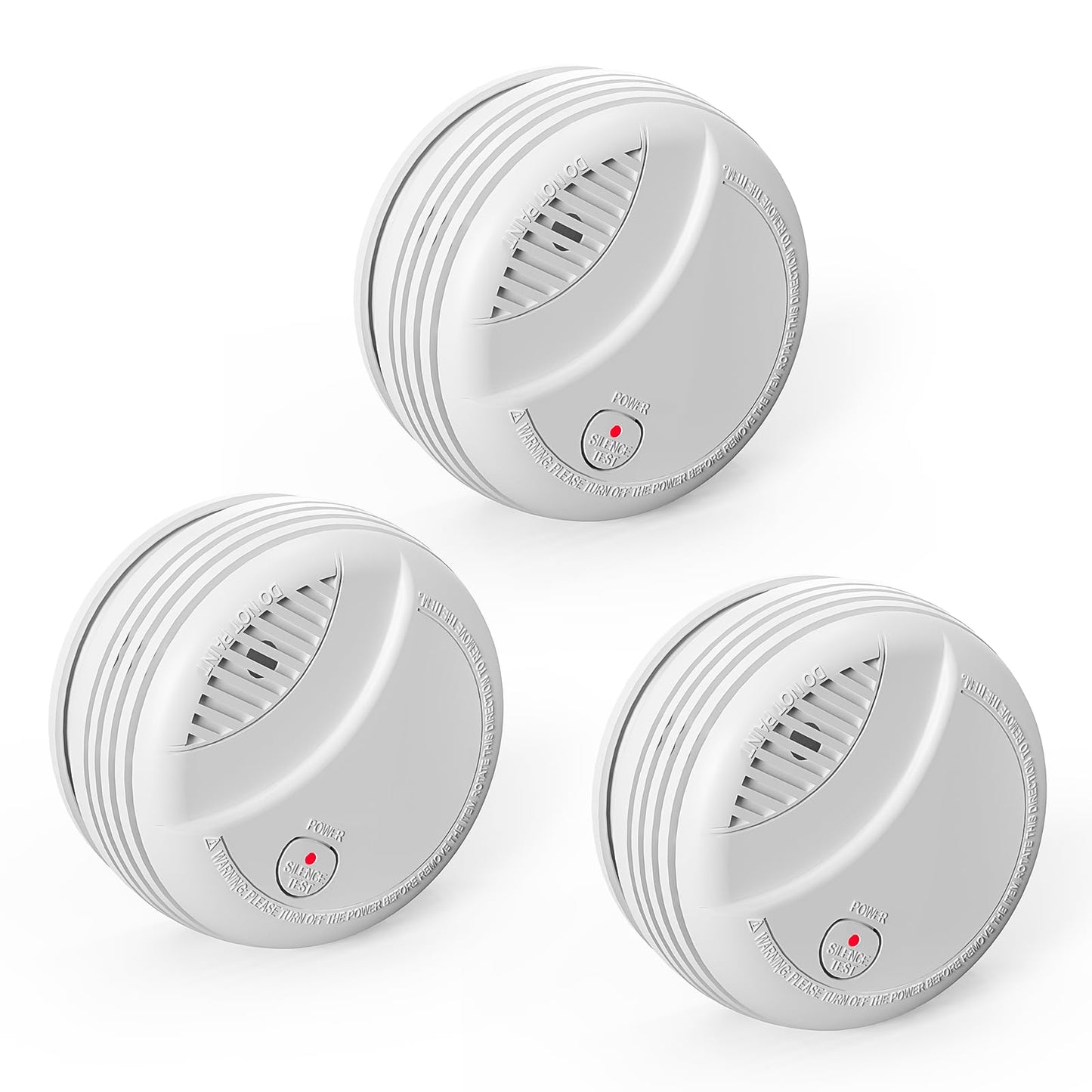 3 Pack Wireless Smoke Detectors for Home,Photoelectric Wireless Fire Alarms Battery Powered Design(not Included),Portable Operated for Travel,Attic Fire Alarm Universal RV Smoke Detector