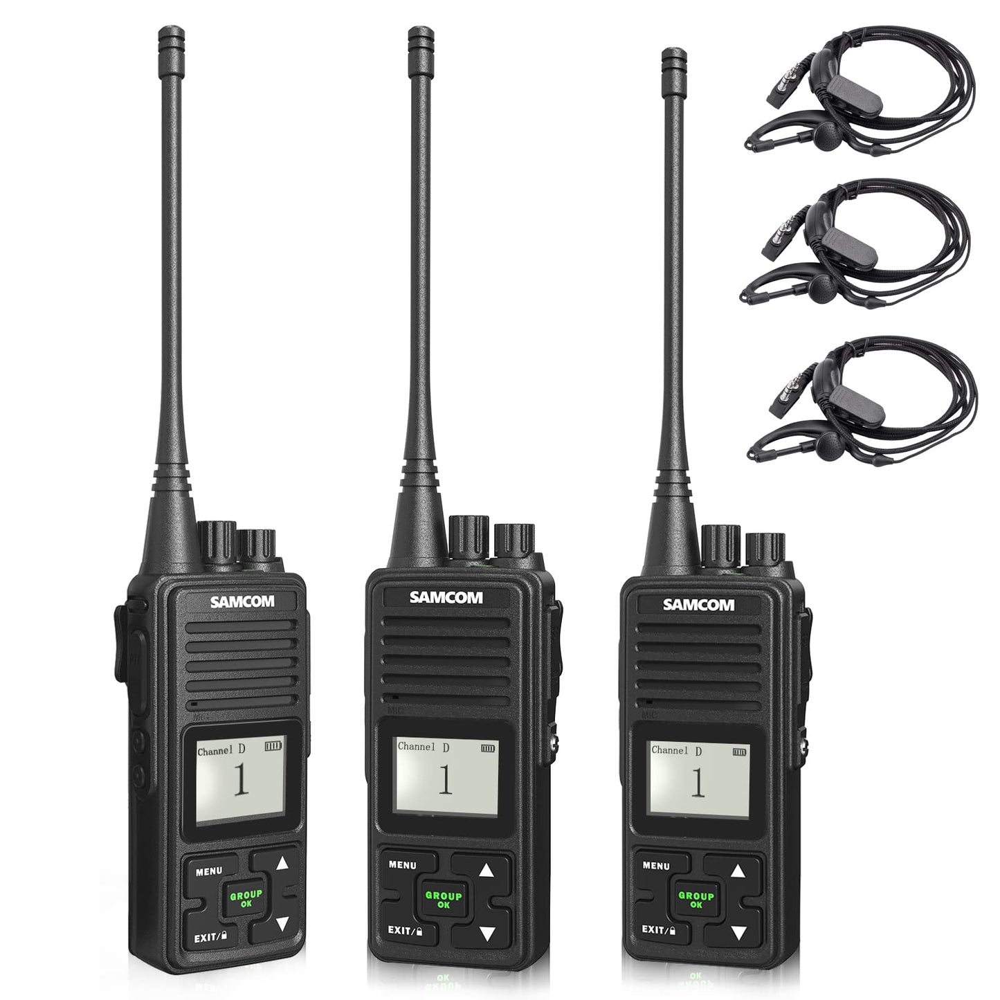 Samcom Fpcn10A Two Way Radios Long Range 3000Mah Heavy Duty Walkie Talkies For Adults Rechargeable Handheld Uhf 2 Way Radios Wit