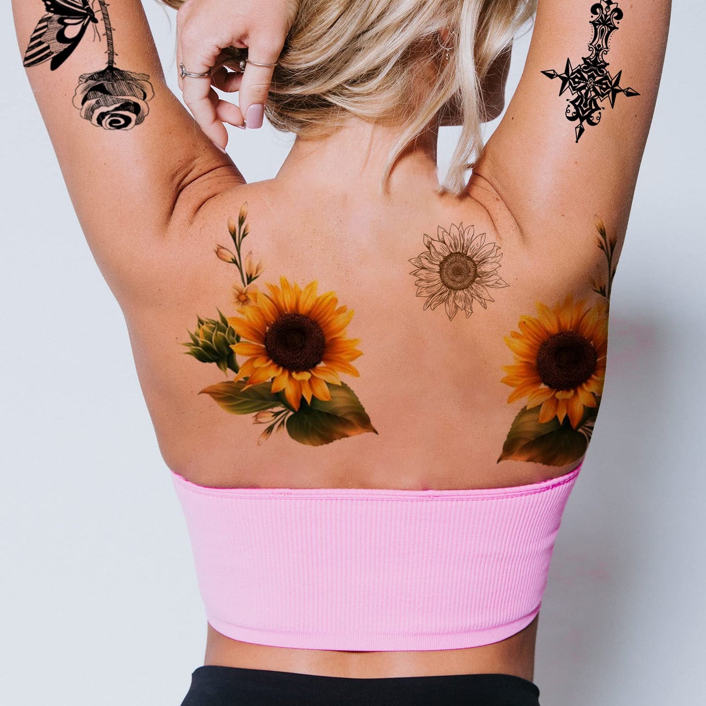 MECOLOUR Printable Temporary Tattoo Paper 8.5X11-10 sets for Inkjet printer DIY Image Transfer Decal Paper for Skin, For Celebra