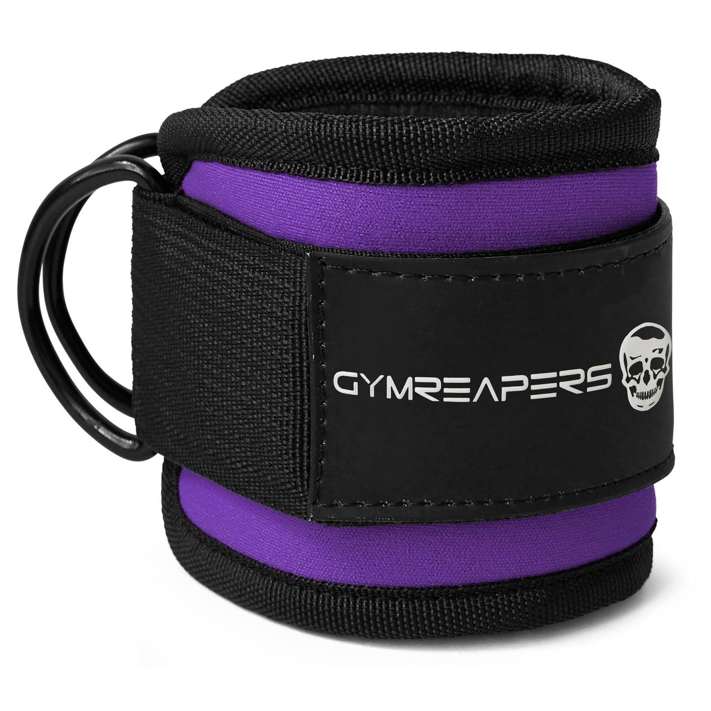 Gymreapers Ankle Straps (Pair) For Cable Machine Kickbacks, Glute Workouts, Lower Body Exercises - Adjustable Leg Straps with Neoprene Padding (Purple, Pair)