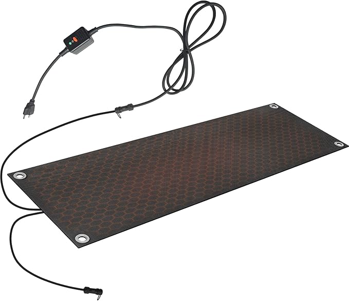 mestyl Heated Snow Melting Mats Outdoor, 10 x 30 Inch Heated Outdoor Mats, Snow and Ice Melting Mats No-Slip Winter Outdoor Heated Mats for Stair, Walkway, Steps, Sidewalks, Decks, Driveway, 1Pcs