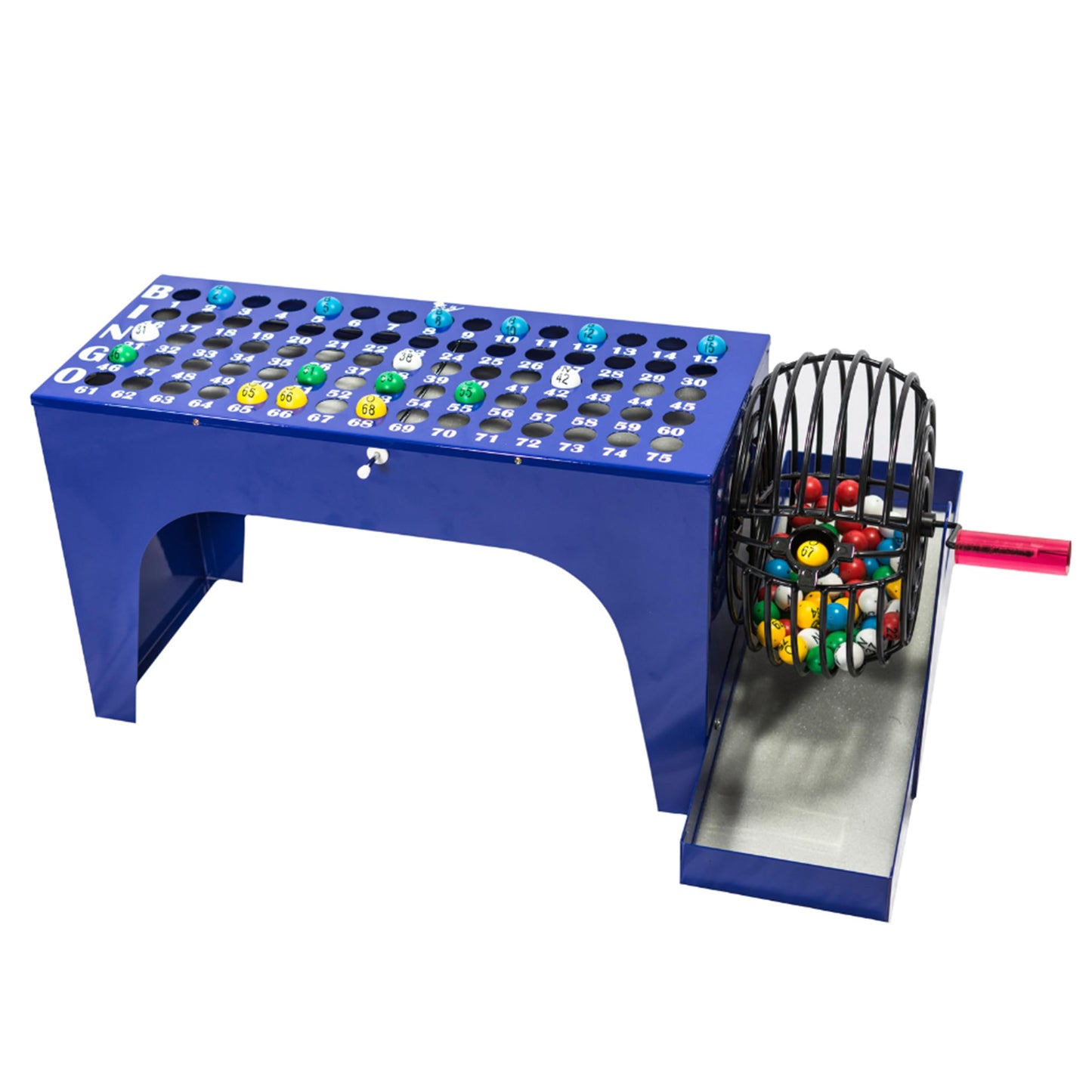 MR CHIPS Bingo Game Deluxe Set with Cage, 7/8 Inch Balls and Master Board All-in-One Table Top Professional Machine