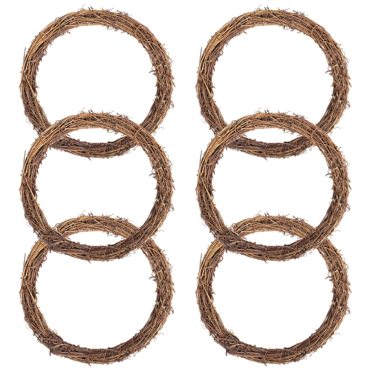 4 Pcs Grapevine Wreath 12 inch - DIY Crafts Natural Grapevine Twig Vines, Vines Garland Wreaths for Wedding House Holiday Door Vase Wall Decor