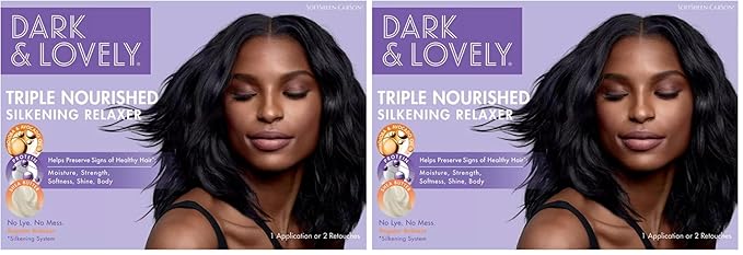 SoftSheen-Carson Relaxer No-Lye Regular Strength with Shea Butter | Triple Nourished | Silkening | Jojoba & Avocado Oils | Pack of 2
