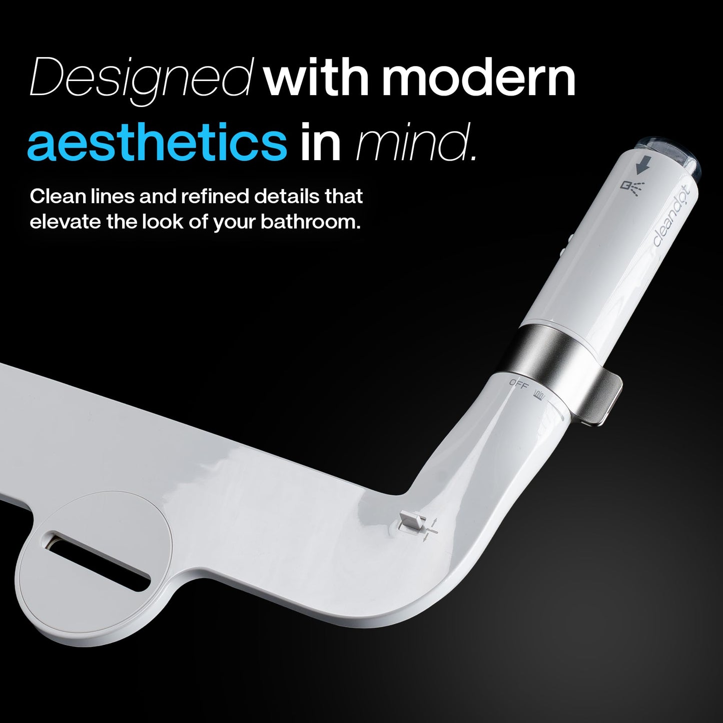 Cleandot Bidet Attachment for Toilet — Scented Bidet with Fragrance Spray Odor Eliminator, Precision Nozzle Adjustable Pressure, Non-Electric Cold Water Leak-Proof (Nordic Wood, 1)