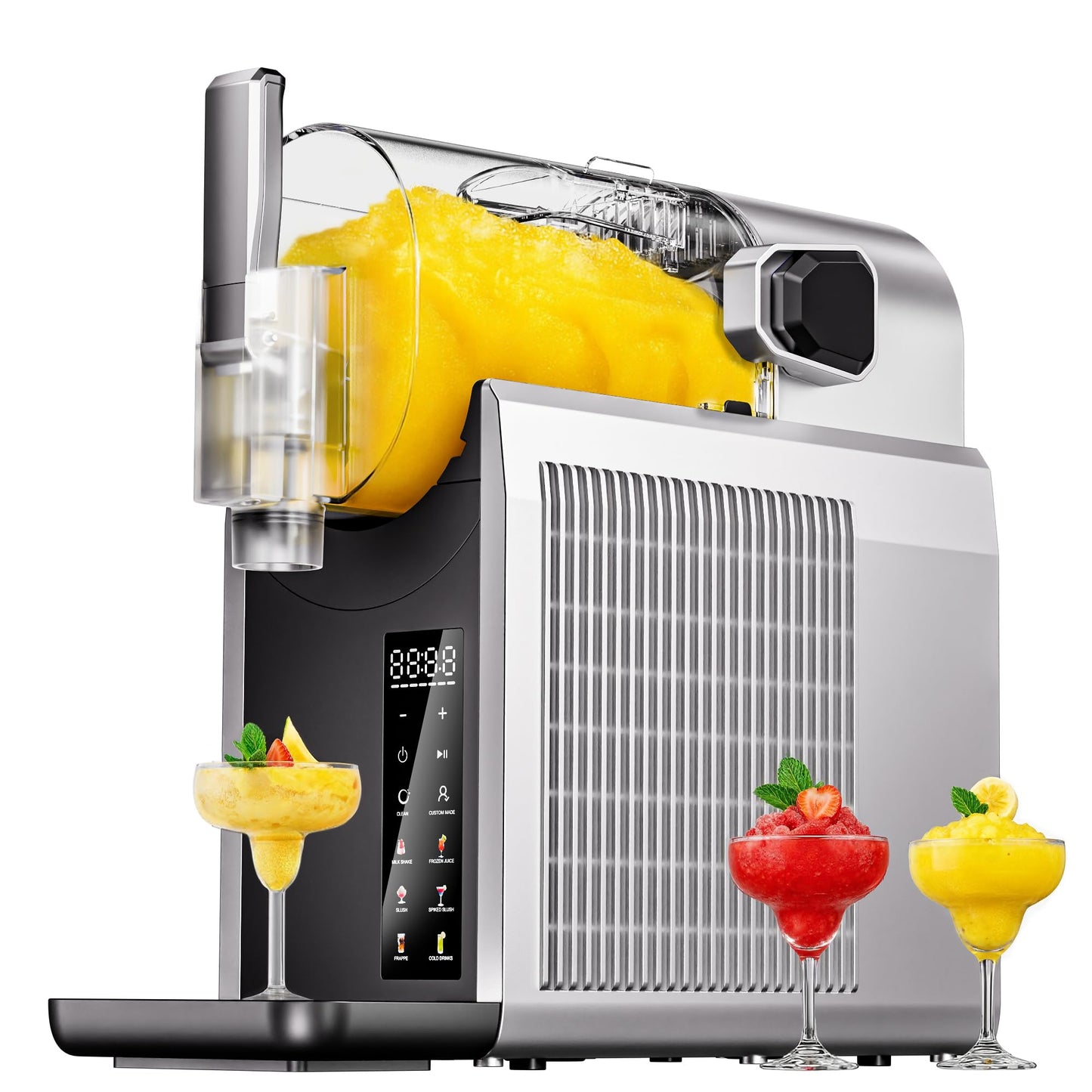 Slushie Machine, EASTPUS 68oz No Ice Needed, Frozen Drink & Soft Serve Maker, Rapid Freeze, 6 Presets, Self-Cleaning – For Slushies, Margaritas, Smoothies, Milkshakes, Frappés & More (2025 Version)