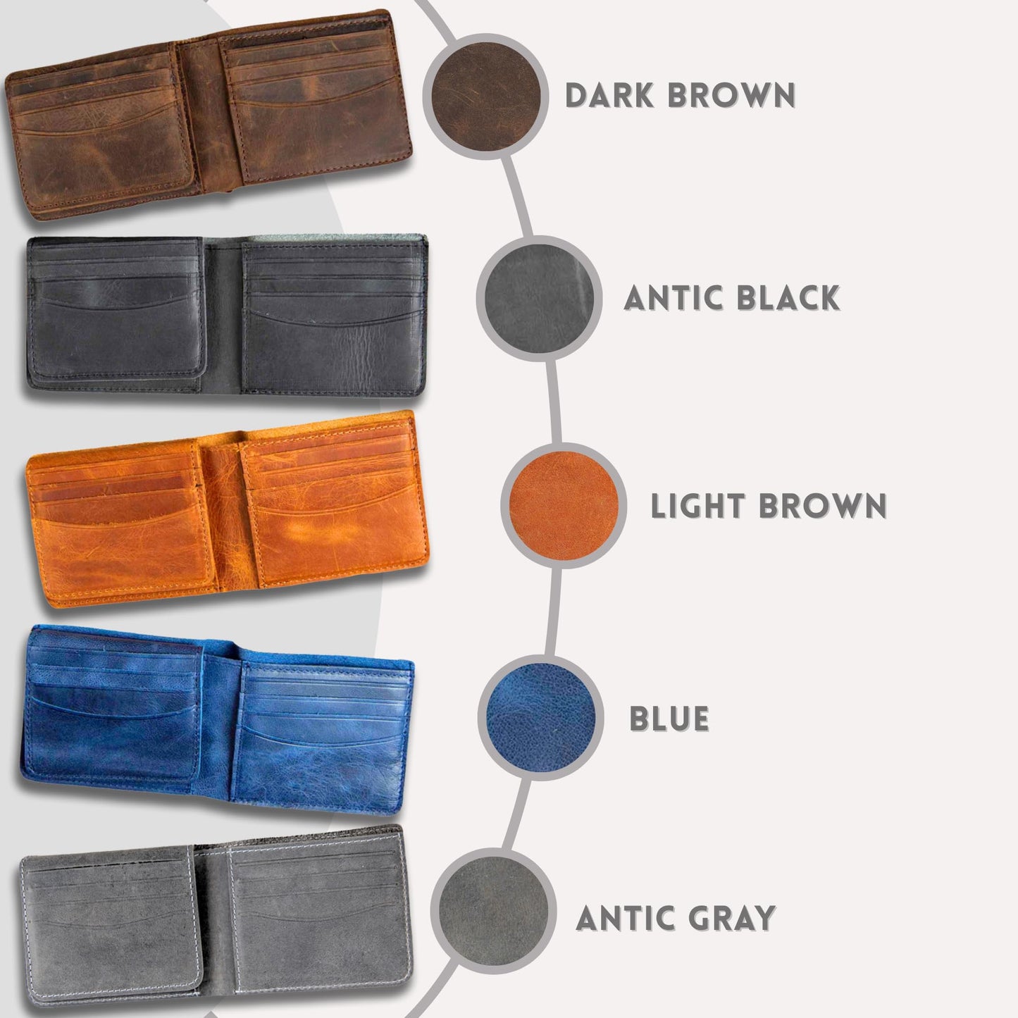 Personalized Wallet for Men - Custom Wallets, Customized Monogram, Gift for Husband, Dad, Son, Boyfriend, Anniversaries, Grandpa, Graduate, Birthday, Wedding & Groomsmen, Gifts for Men