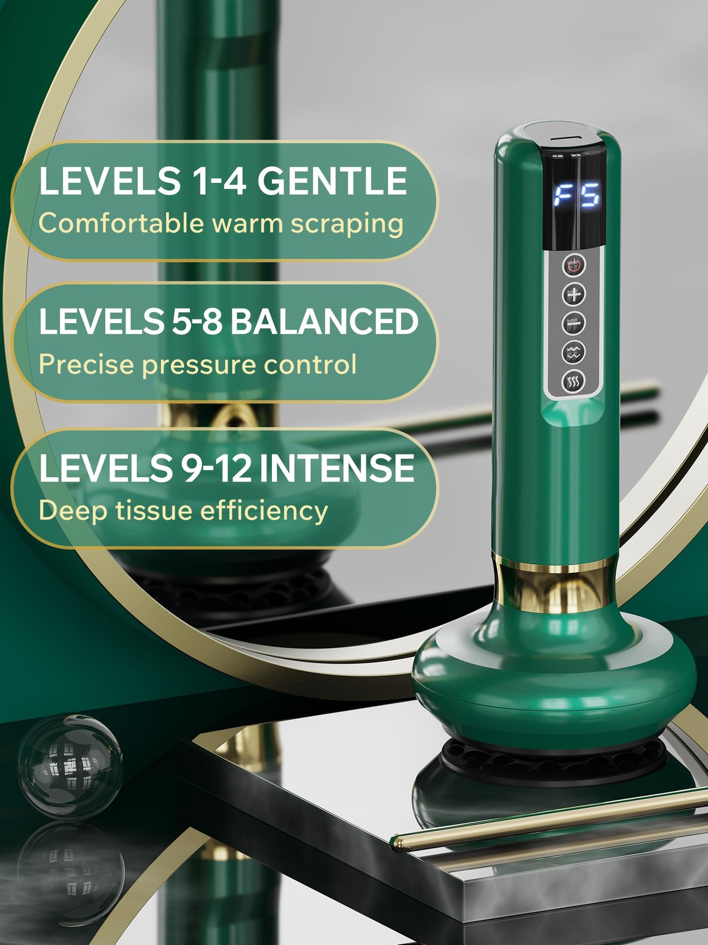 cilotus Handheld Anti Cellulite Massage Tool with 12 Adjustable Suction Levels, Lymphatic Drainage Rechargeable Cordless Cupping Massager, Cellulite Remover for Legs, Arms, Shoulders
