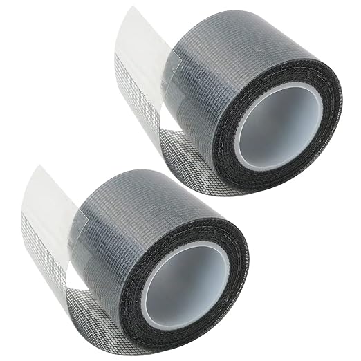 Instant Screen Repair Kit 2-Pack, 2" x16.5' Black Fiberglass Tape Fit for Windows & Doors | Fixes Tears & Holes