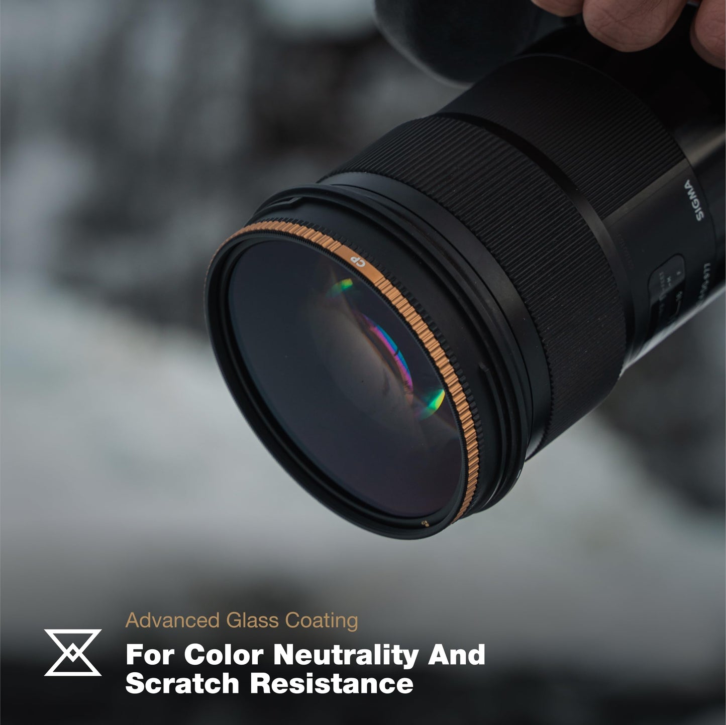 Polarpro - Circular Polarizer (Cp) Filter - 82Mm - Premium Cinemaseries Glass, Anti-Reflective Coating, Ultra-Durable Aluminum F