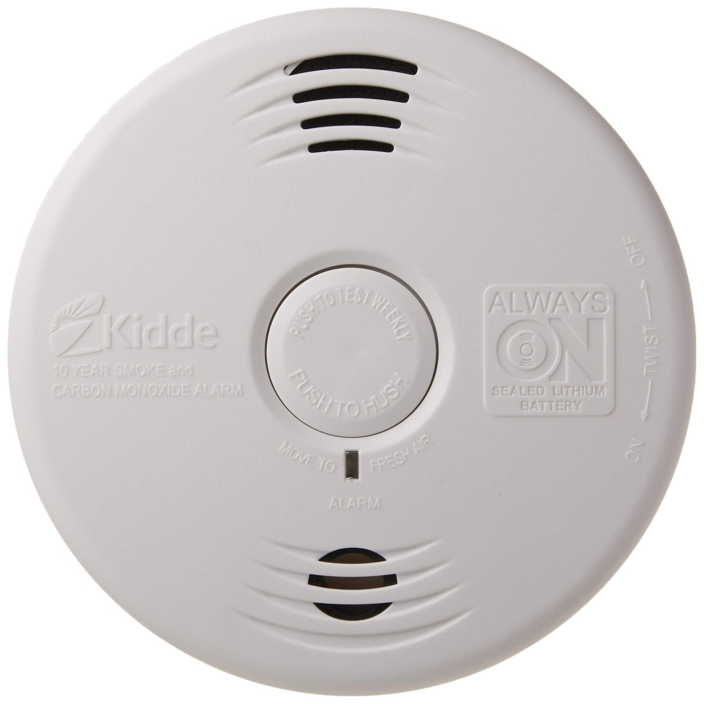 Kidde Hardwired Smoke & Carbon Monoxide Detector, AA Battery Backup, Interconnectable & Smoke & Carbon Monoxide Detector, 10-Year Battery, Voice Alerts