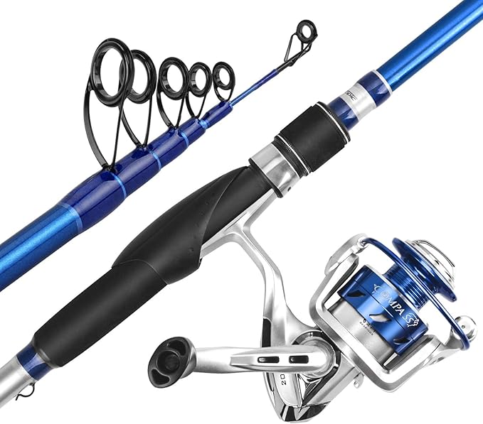 KastKing Compass Telescopic Fishing Rods and Combo, Sensitive Graphite Composite Blank, Easy to Travel, Packs to Just 17" ...