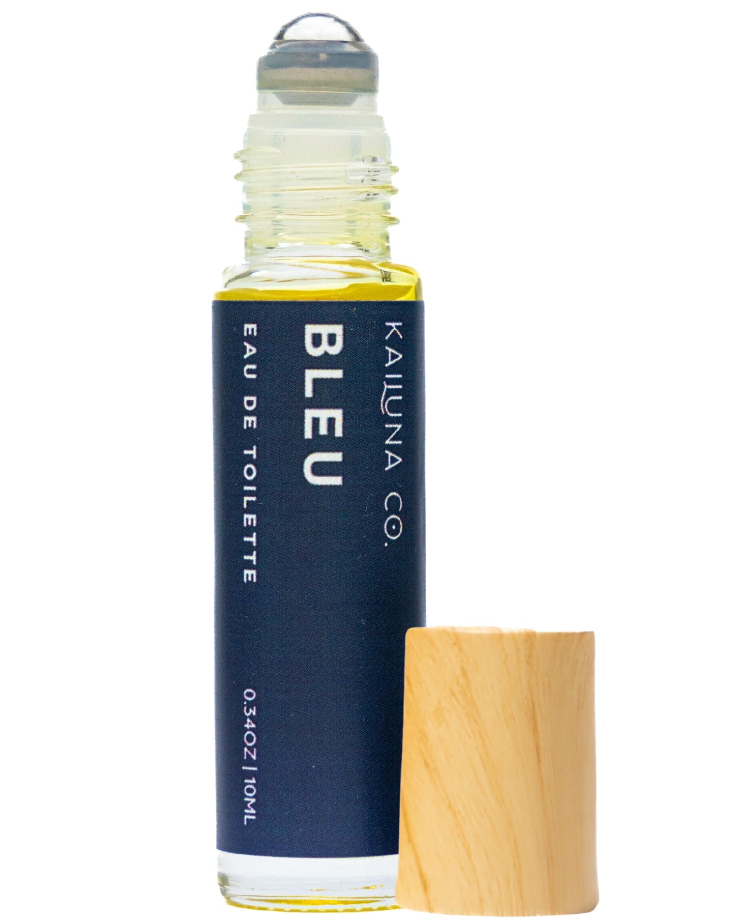 Kailuna Co. Bleu for Men Perfume Roll On with Essential and Fragrance Oils and Organic Jojoba Oil, Alcohol Free, Eau de Toilette, Made in California