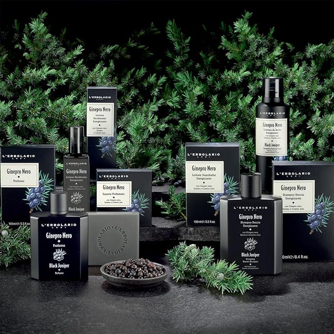 L'Erbolario Black Juniper - Energizing Fragrance With Woody Notes - Can Be Worn Every Day With Pride - Dermatologically Tested - Citrus And Woody Scent - For All Skin Types - 1.6 Oz EDP Spray