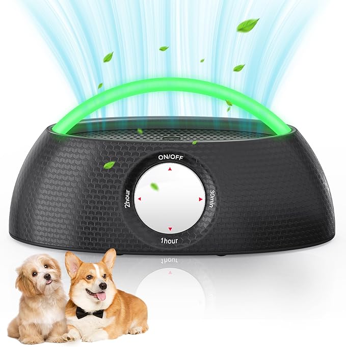 Rechargeable Ozone Generator with Negative Ion Air Purifier, 3000mAh Portable Odor Eliminator for Cat Litter Box, Pets, Kitchen, Shoe Cabinet, Wardrobe, Car & Small Spaces, Type-C Fast Charging
