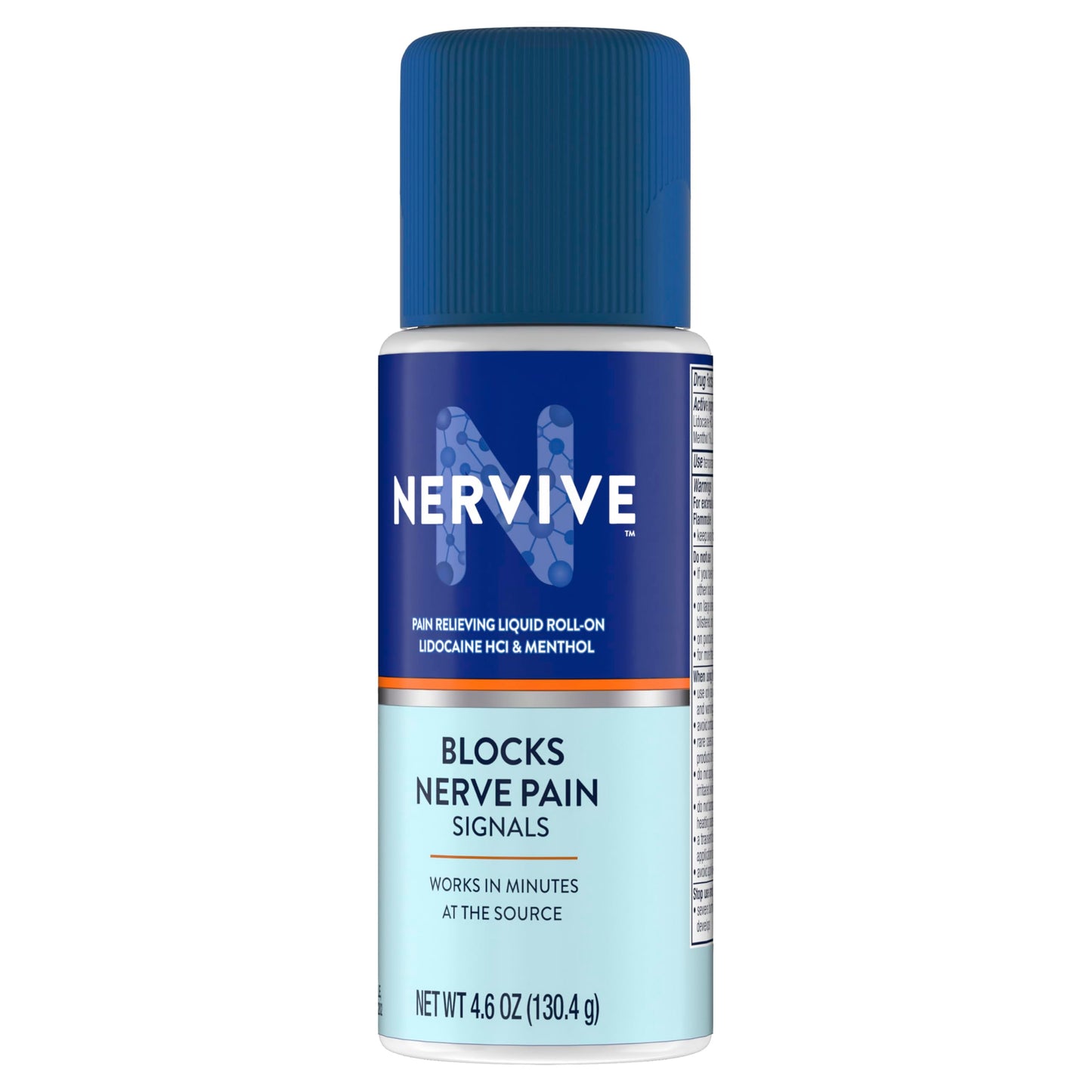 Nervive Pain Relieving Roll On, Lidocaine Roll On, Nervive Pain Relief, Lidocaine Topical, Foot Pain, Leg Pain, Hand Pain, Max Strength Formula, 4.6oz